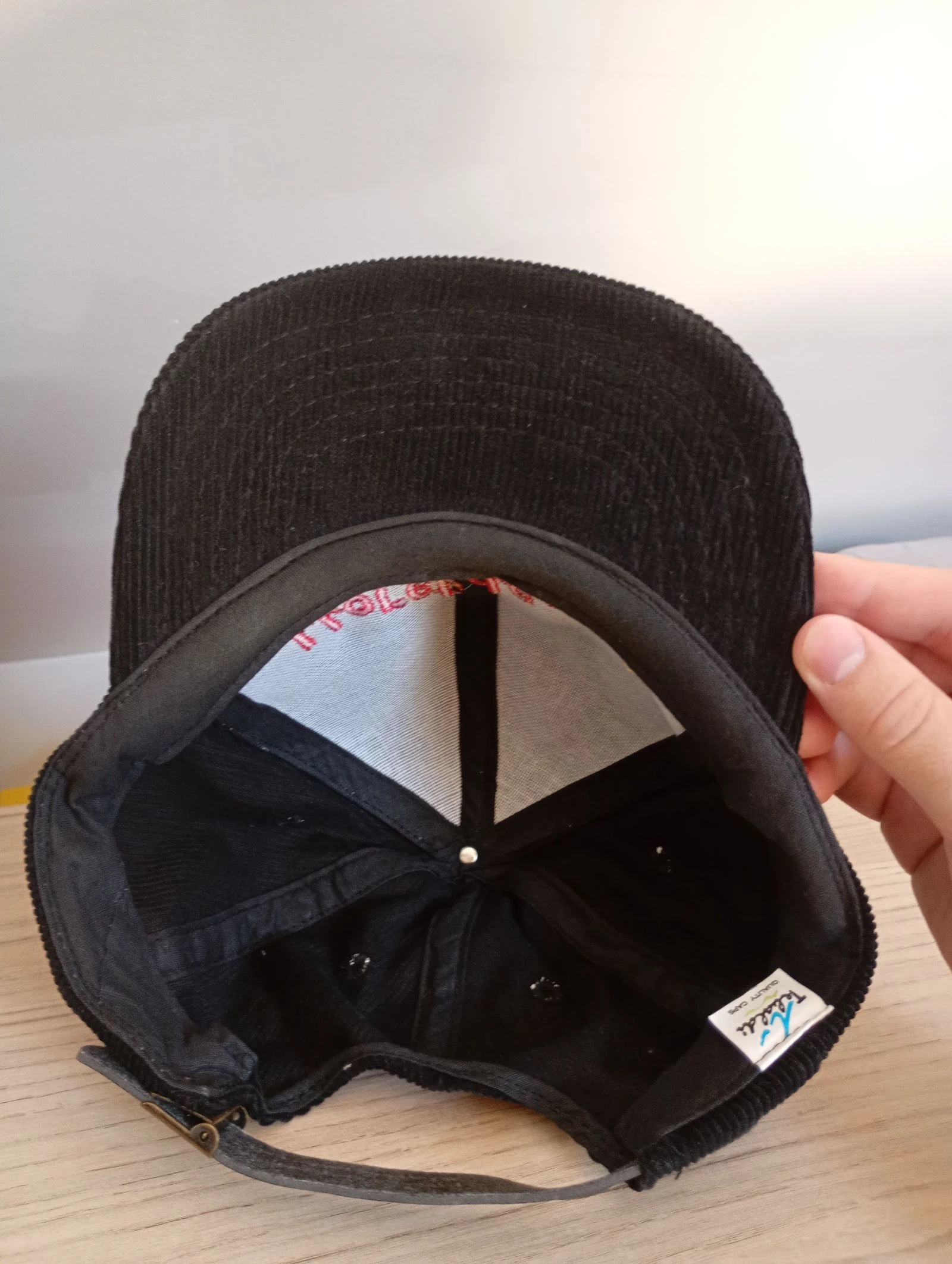 Vintage 90s snapback cap black velvet – photo 2
